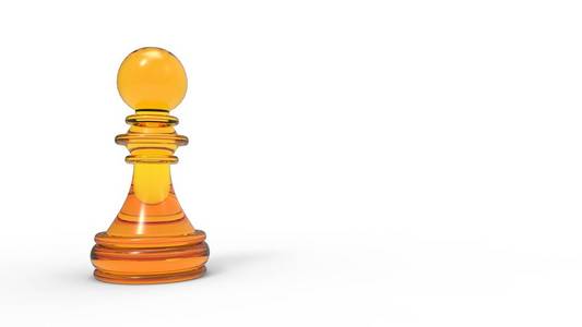 在白色背景下被孤立的国际象棋雕像国际象棋演示的好方法
