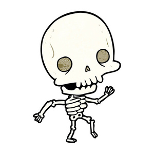 可爱的卡通舞蹈骨架照片