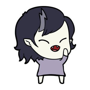 卡通笑吸血鬼女孩照片