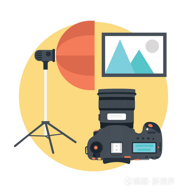 摄影师演播室的矢量插图插画-正版商用图片0fpdny-摄图新视界