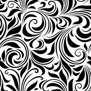 黑白花纹老式无缝的黑白相间花纹.矢量图照片