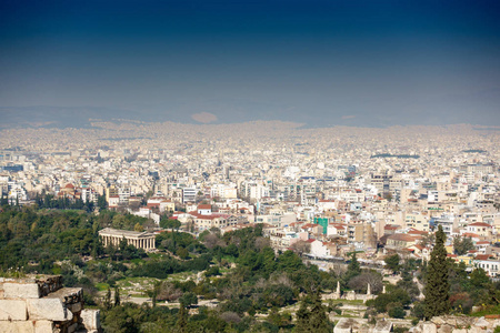 希腊雅典的鸟瞰图