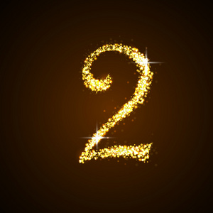 第二名,闪闪发光的金色星星照片