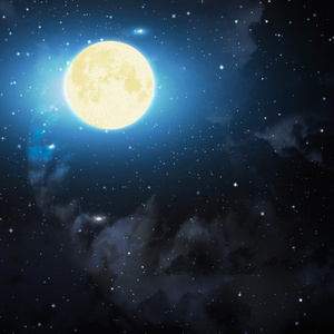 月亮在天空上图片