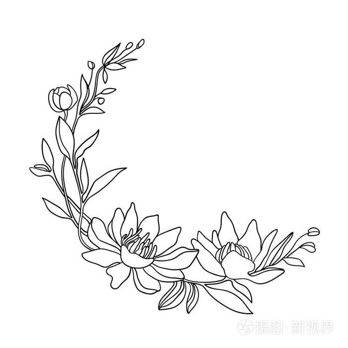 花圈的花朵.植物花圈