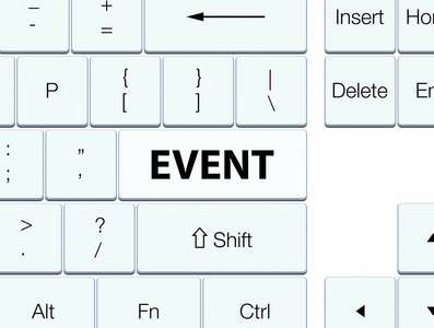 事件白色键盘按钮