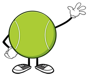 网球球卡通吉祥物照片