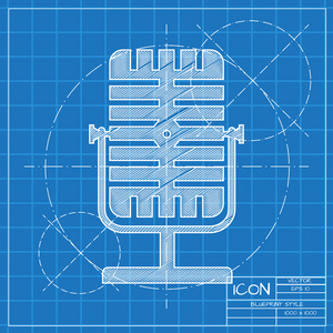 复古麦克风图标