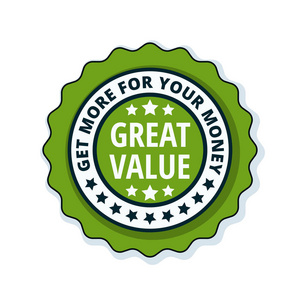 提供价值伟大的价值标签, 矢量, 插图照片