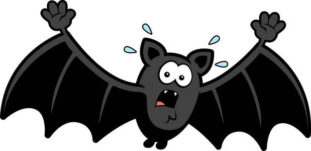 卡通害怕的蝙蝠