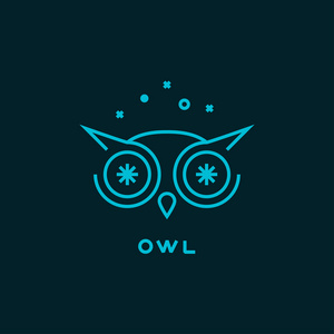 明星绘图猫头鹰 logo 与明星照片