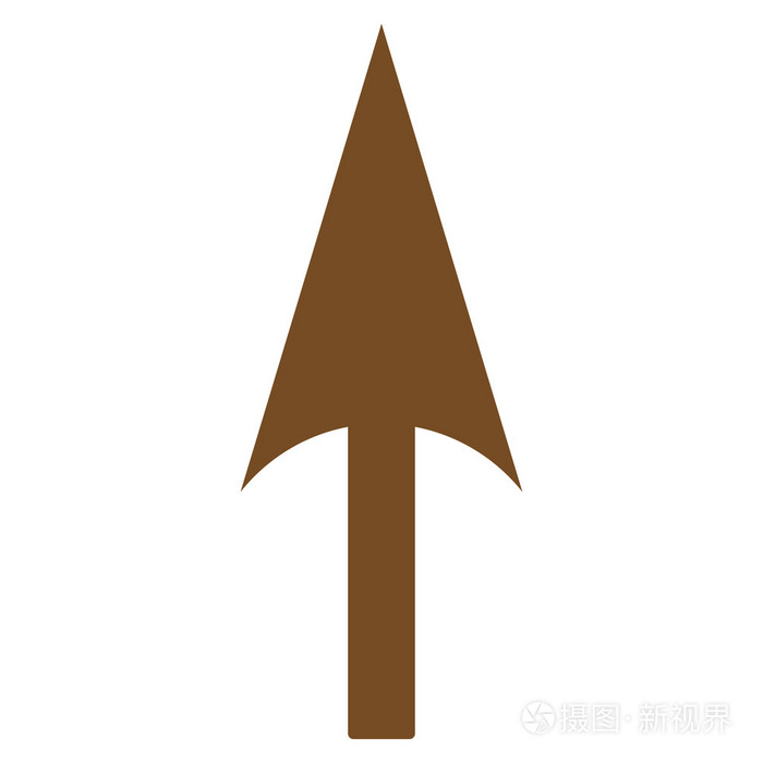 箭头轴y平面棕色颜色图标