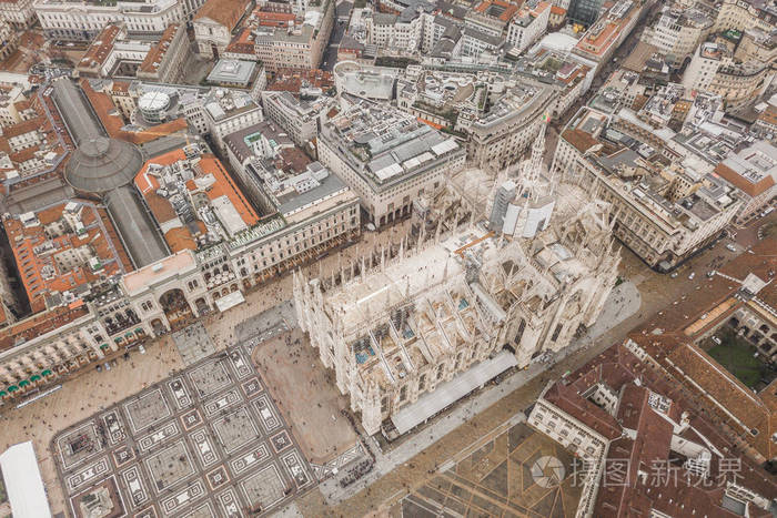 米兰大教堂鸟瞰图