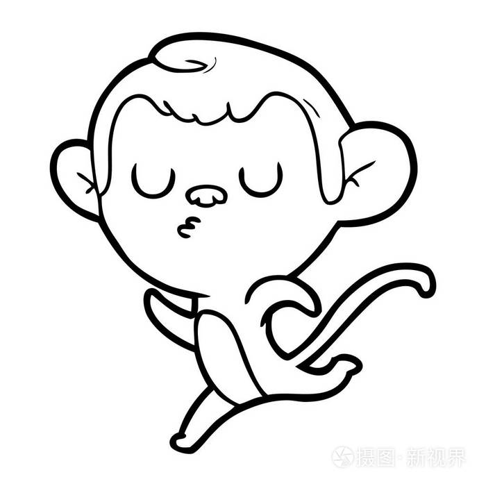 卡通猴子矢量图
