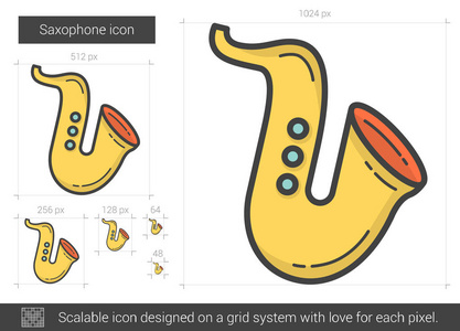 萨克斯管线图标