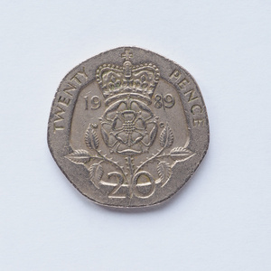 英国 20 便士硬币