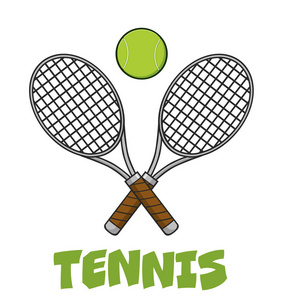 交叉的网球拍和网球照片