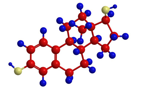 分子结构的激素雌二醇