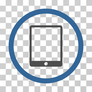移动平板电脑圆的矢量图标
