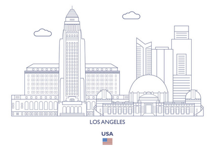 洛杉矶城市天际线, 美国