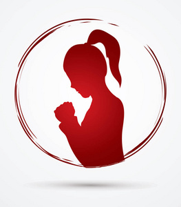 女人祷告图形