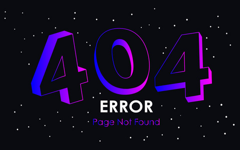 404错误页找不到线向量3d