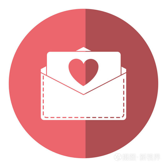 爱心信封邮件情人节信影