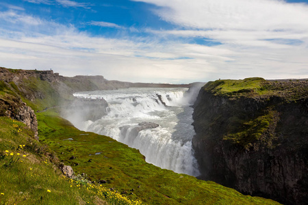 在冰岛 gullfoss 瀑布