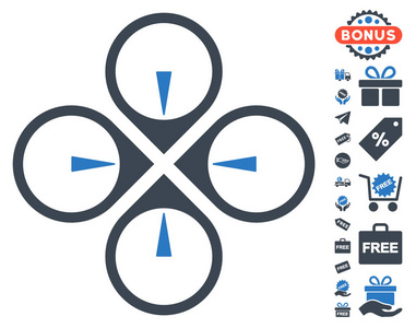 与免费奖金飞无人机图标