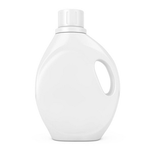 白色塑料洗涤剂集装箱瓶, 空白空间为哟