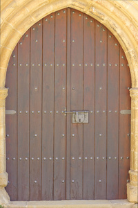 中世纪的木质门