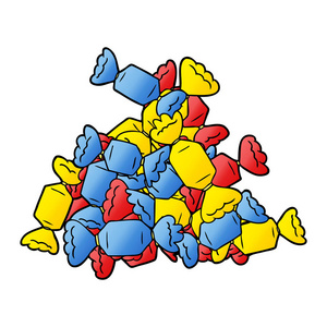 卡通糖果的矢量插画照片