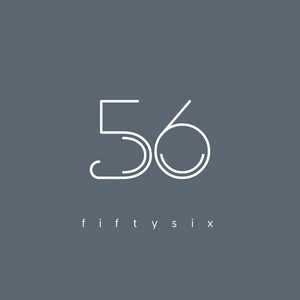 现代56数字标识图标, 几何企业身份, 矢量插图照片