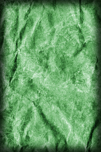 回收牛皮纸皱巴巴的斑驳污迹斑斑的绿色小插图 Grunge 纹理