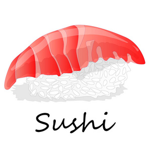 握寿司插图在白色背景上