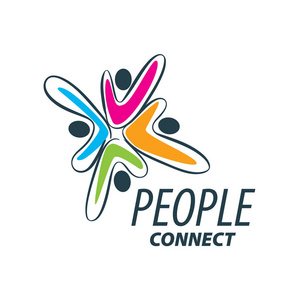 团结上进矢量标志人物照片