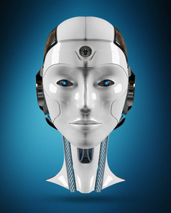 机器人头人工智能3d 渲染
