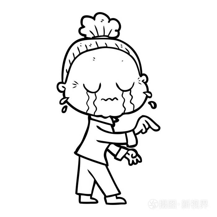动画片哭泣的老太太