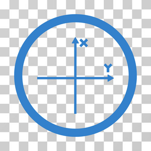 坐标轴圆形的矢量图标