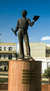 俄罗斯诗人普希金，厄立特里亚阿斯马拉的塑像