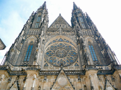 圣维特大教堂，布拉格，捷克共和国立面