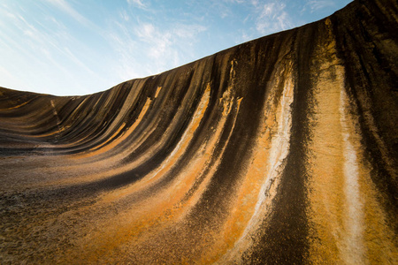 在澳大利亚的波浪岩