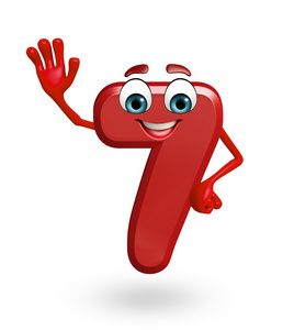 卡通人物的七位数字图片