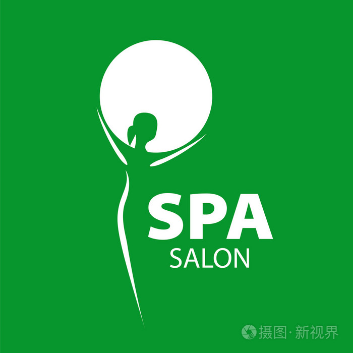 矢量标志的女孩和一个圆周为 spa 沙龙
