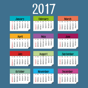 2017 日历模板图标