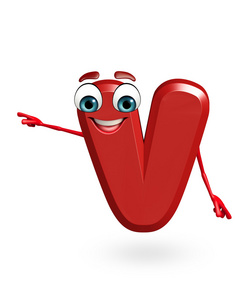 卡通人物的字母v图片