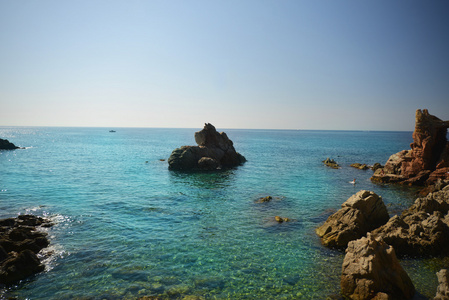 在西班牙海岸美丽的海景