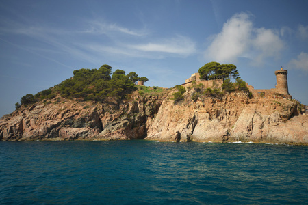 在西班牙海岸美丽的海景