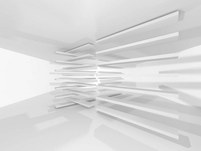 抽象几何建筑背景在白色与阴影照片