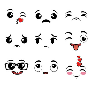 收藏可爱的 emoji 表情卡通面孔